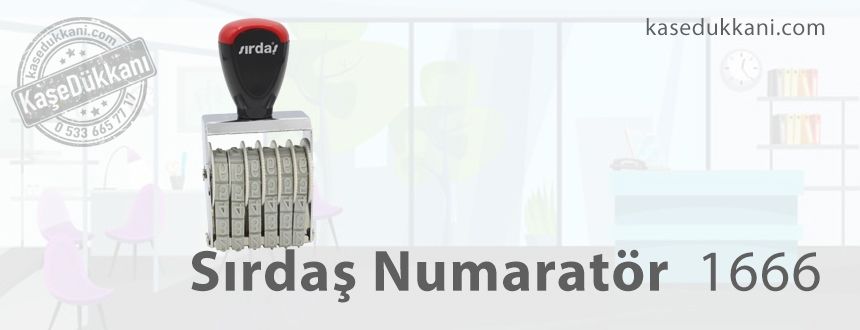 Sırdaş 1666 6 mm 6 Hane Numaratör Manuel Kaşe